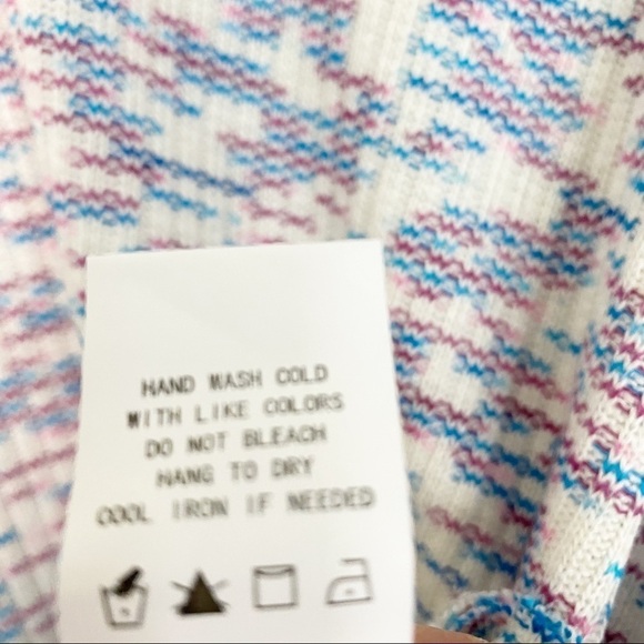 Code X Mode NWOT Pink Blue Ribbed Confetti Sweater - Picture 8 of 8